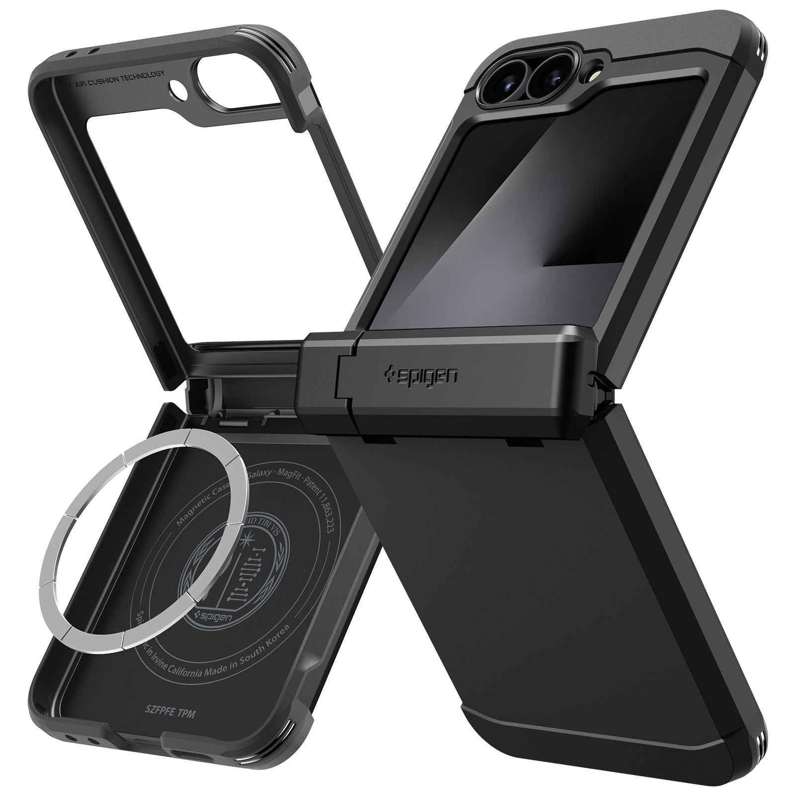 Spigen Tough Armor Pro MagSafe, black - Samsung Galaxy Z Flip7 FE/Flip 6