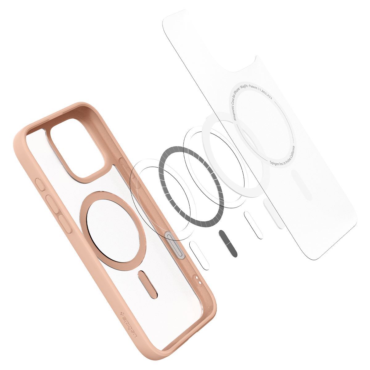 Spigen Ultra Hybrid T MagSafe, frost rose titanium - iPhone 16 Pro Max (6)