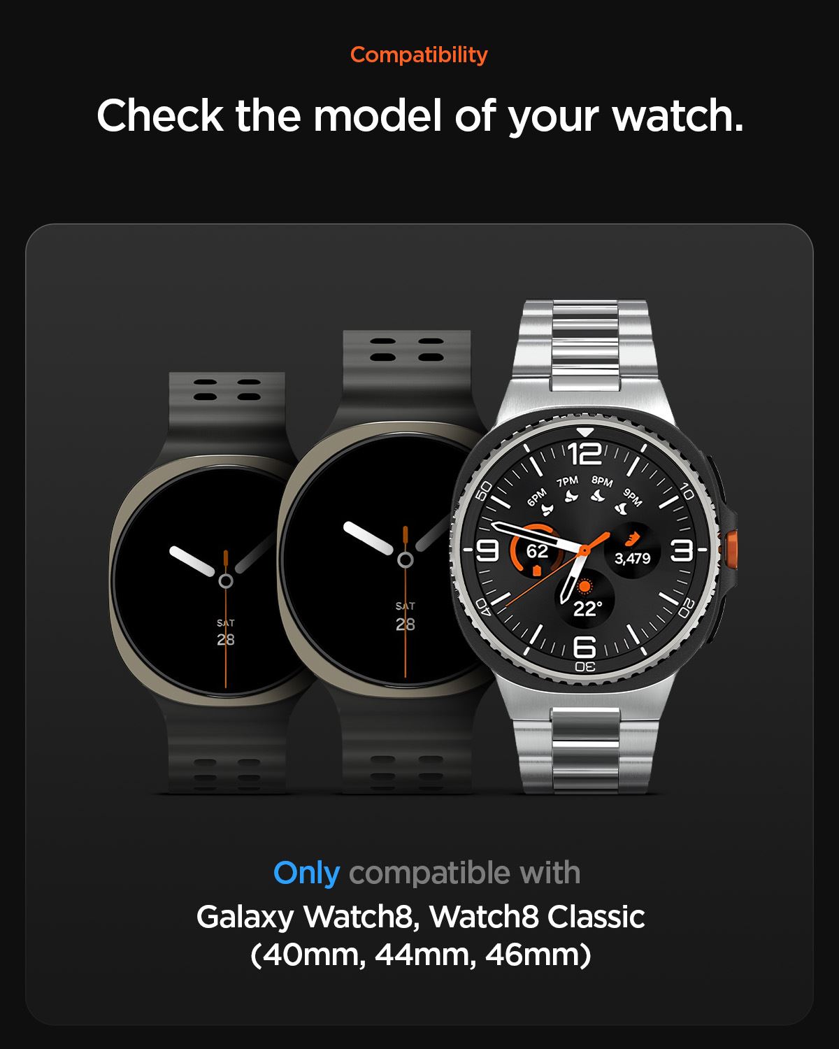 Spigen DuraPro Flex, black - Samsung Galaxy Watch 8 (40/44/46mm) (12)