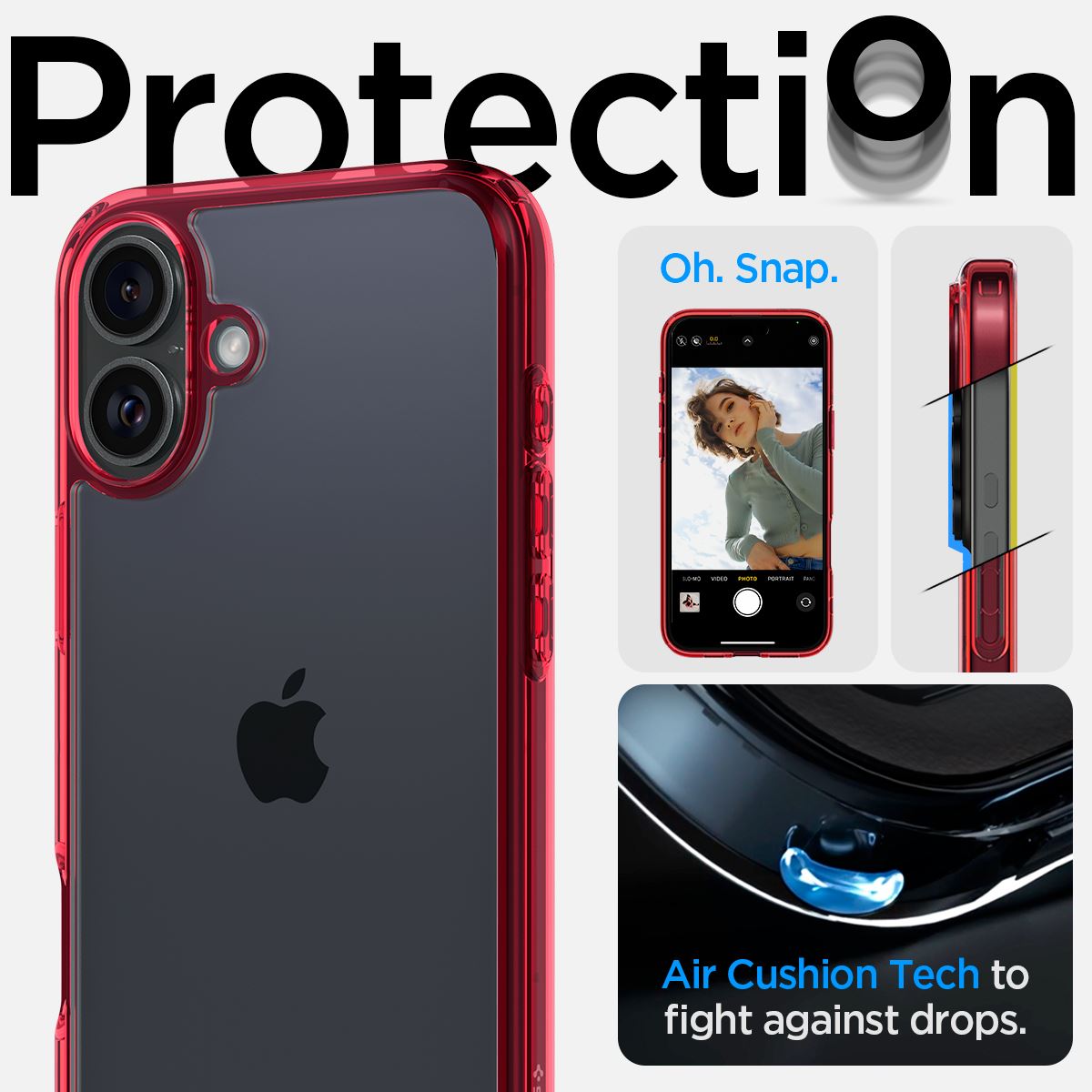 Spigen Ultra Hybrid, red crystal - iPhone 16 (11)