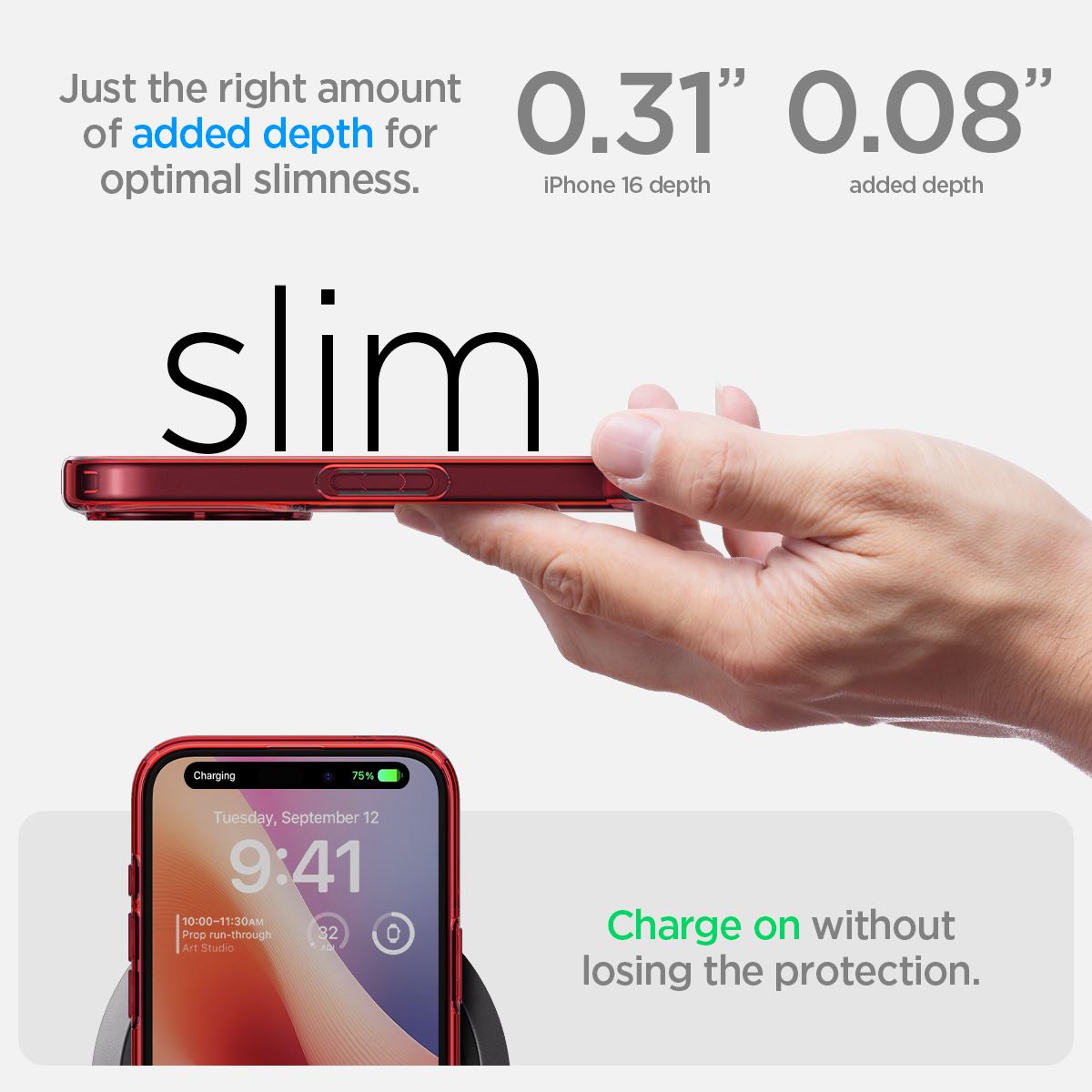 Spigen Ultra Hybrid, red crystal - iPhone 16 (12)