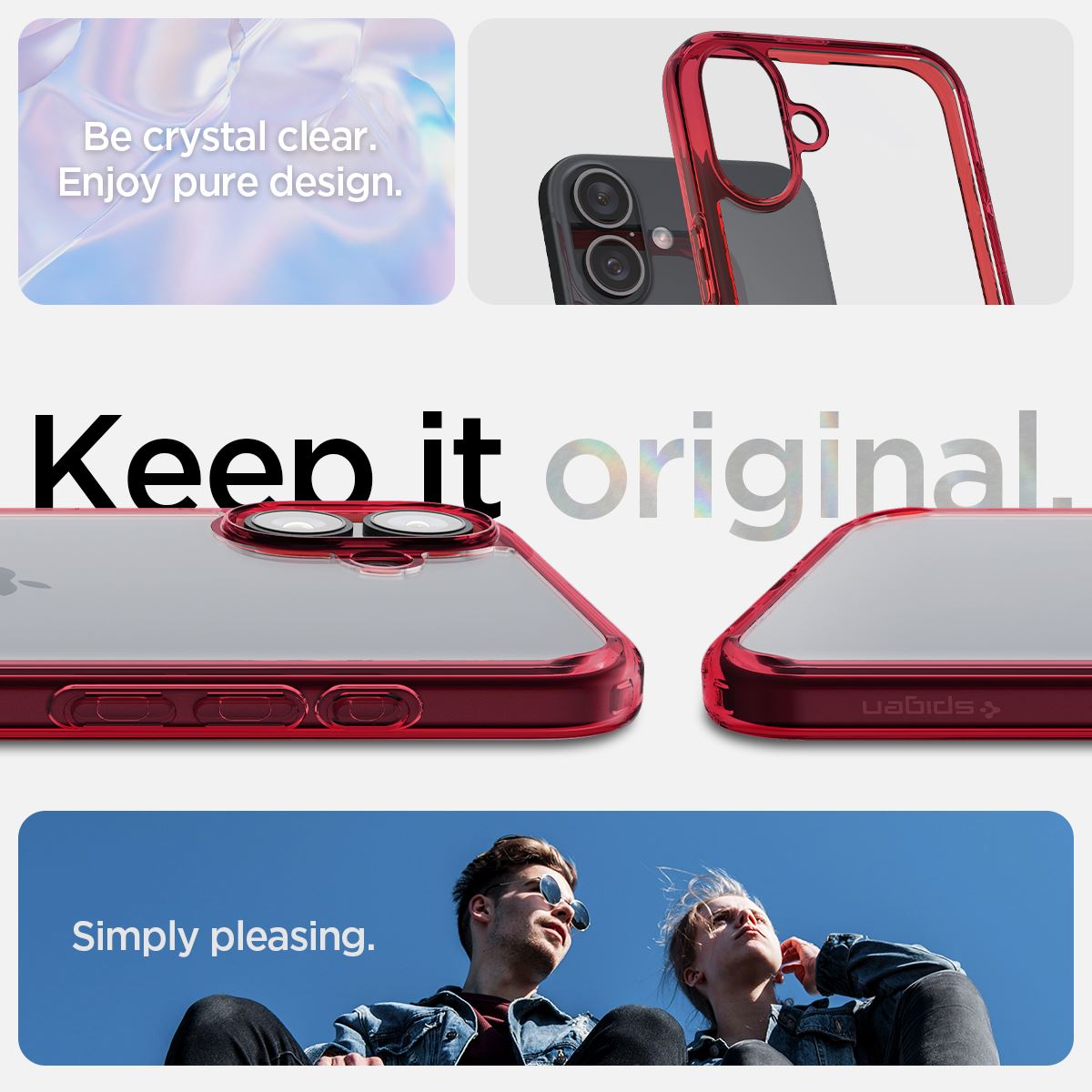 Spigen Ultra Hybrid, red crystal - iPhone 16 (9)
