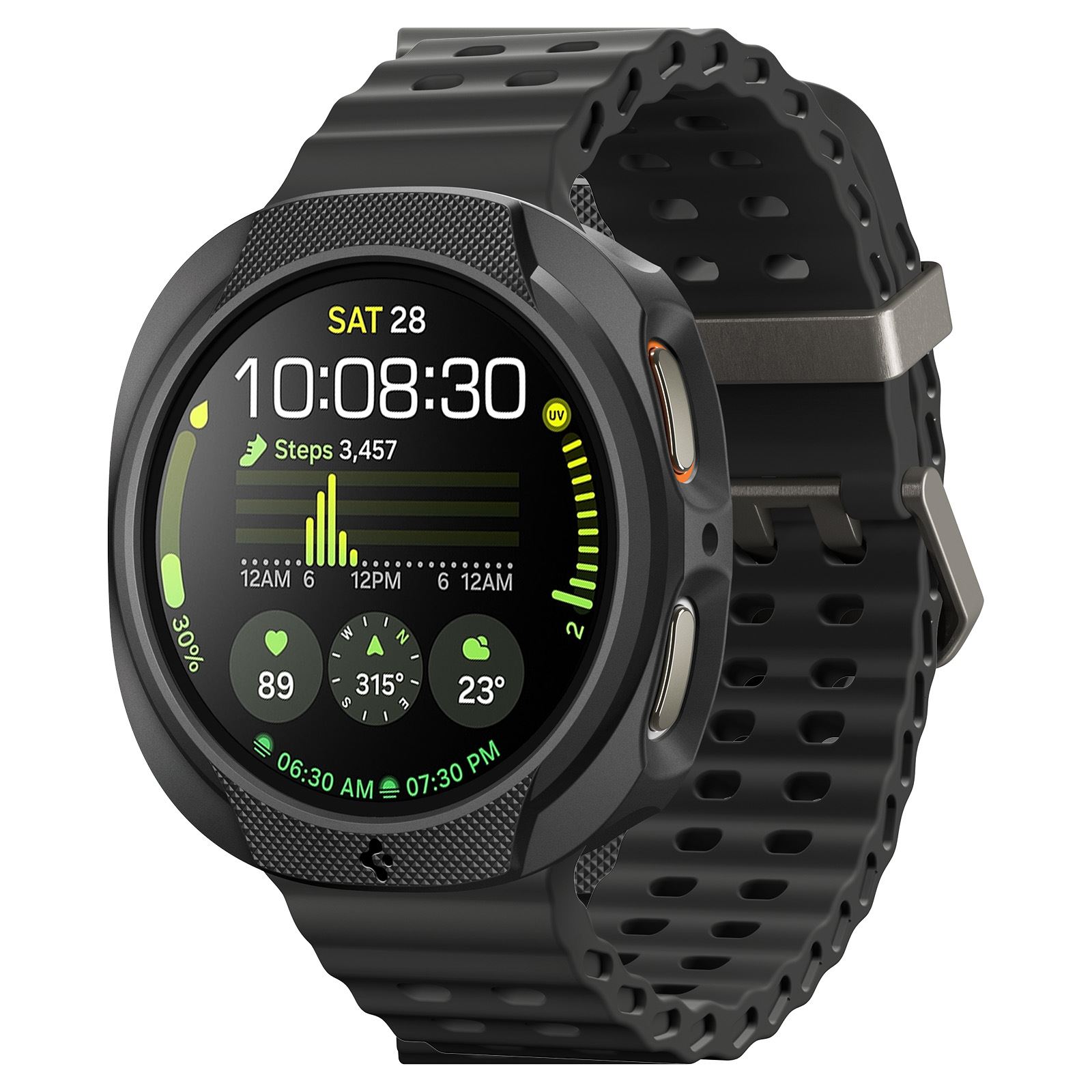 Spigen Liquid Air, matte black - Samsung Galaxy Watch 8 (40mm) (1)