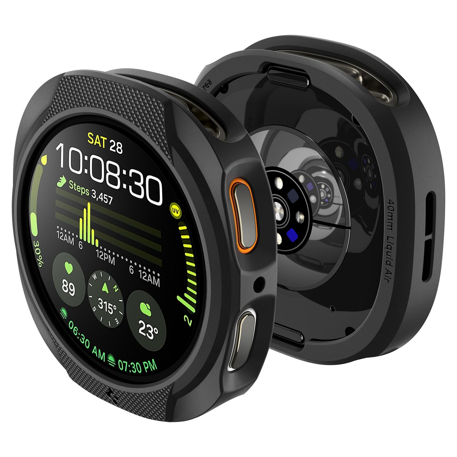 Spigen Liquid Air, matte black - Samsung Galaxy Watch 8 (40mm) (7)