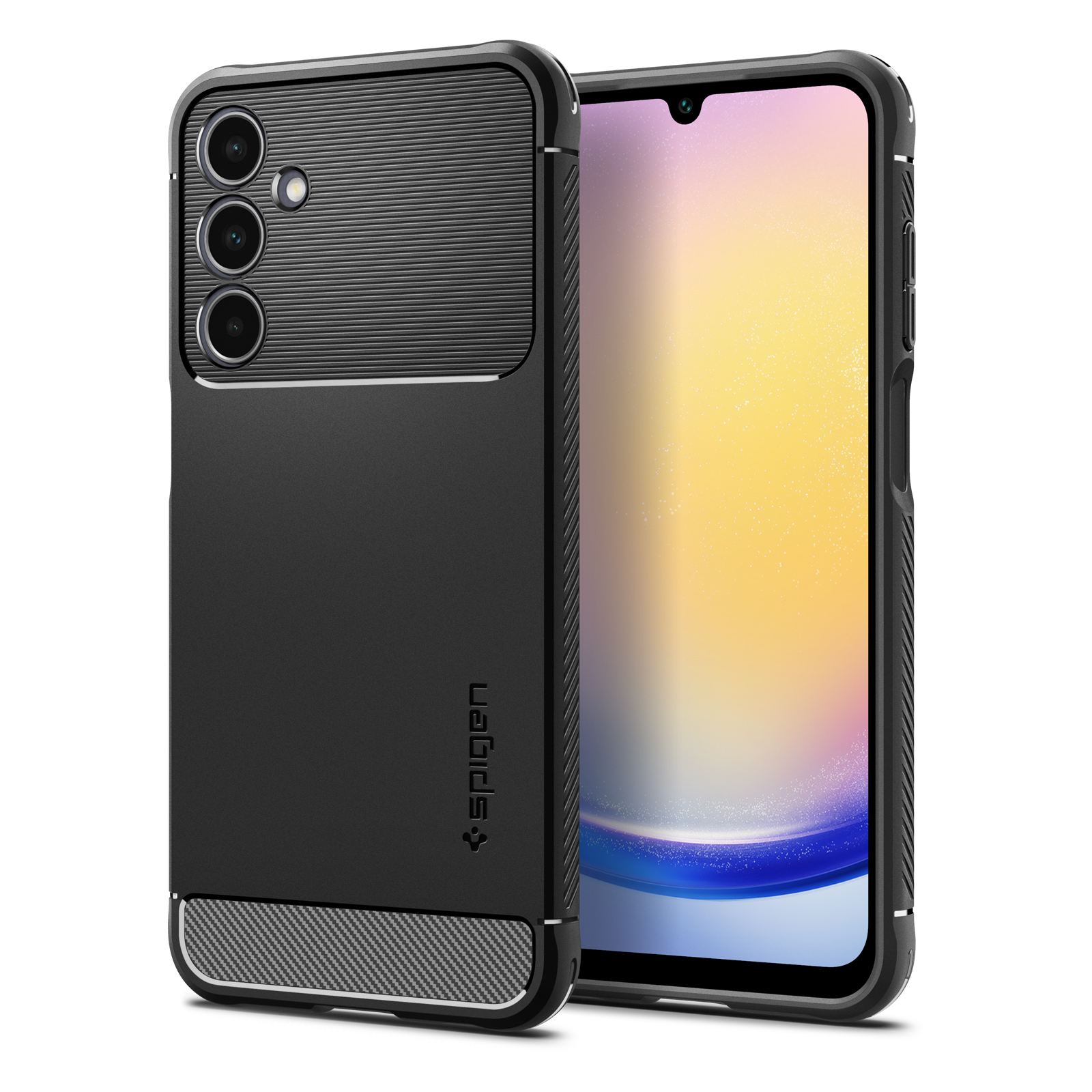 Spigen Rugged Armor, matte black - Samsung Galaxy A25 5G (1)