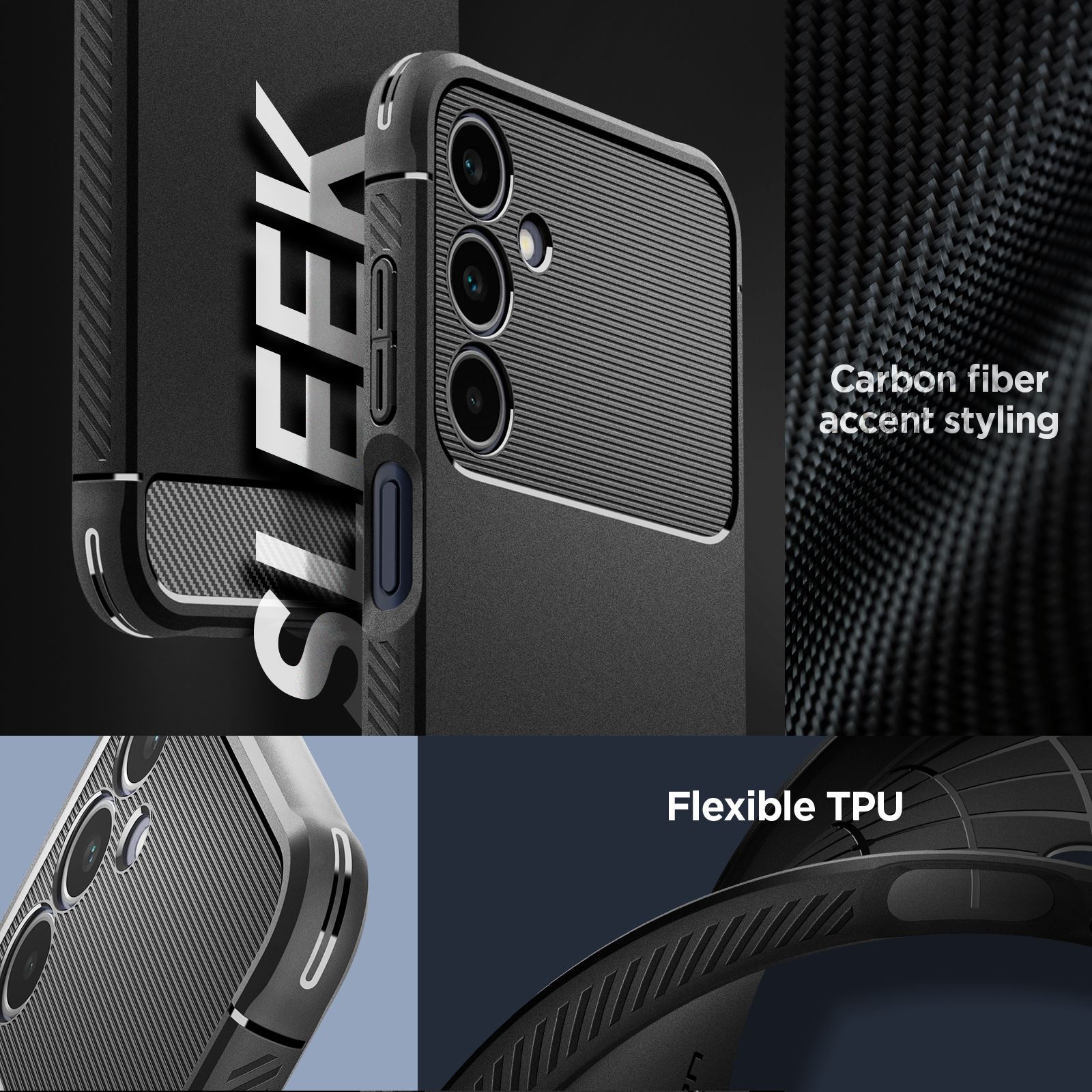 Spigen Rugged Armor, matte black - Samsung Galaxy A25 5G (7)