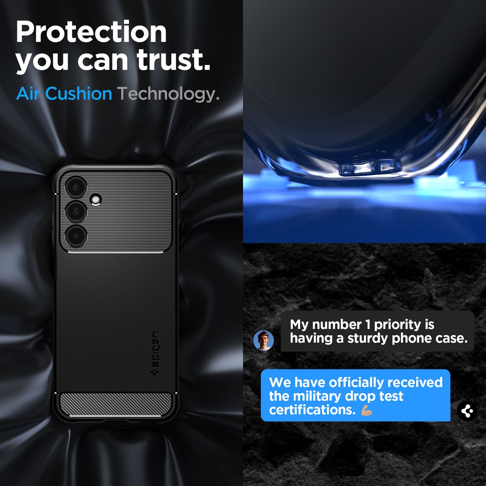 Spigen Rugged Armor, matte black - Samsung Galaxy A25 5G (8)