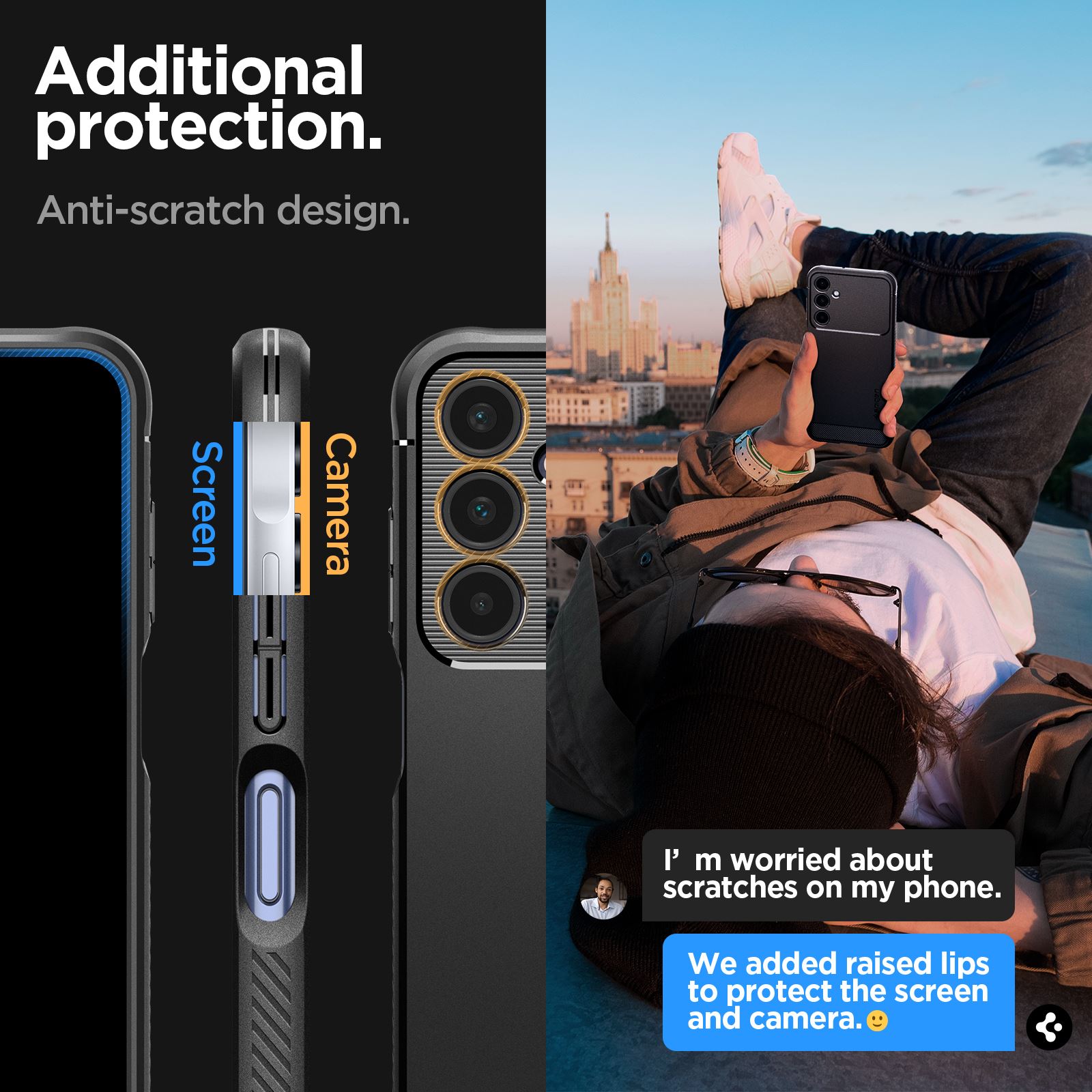 Spigen Rugged Armor, matte black - Samsung Galaxy A25 5G (9)