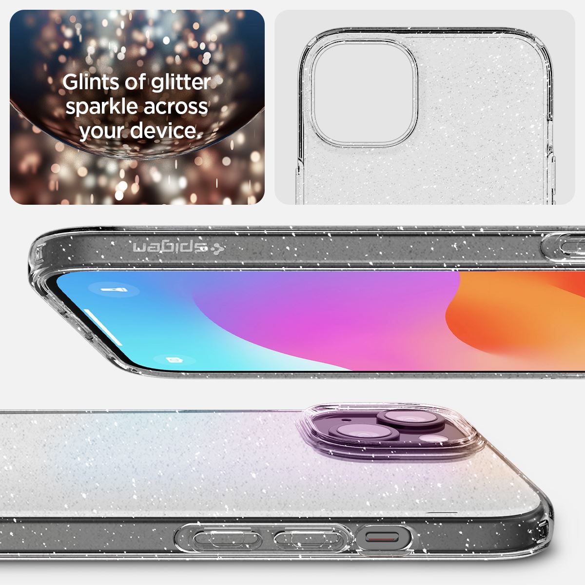 Spigen Liquid Crystal Glitter, crystal quartz - iPhone 15 (12)