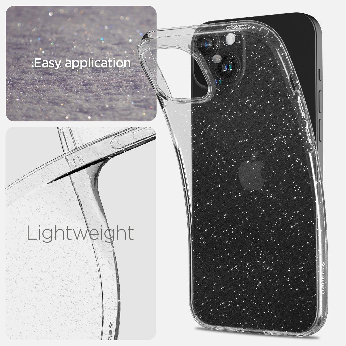 Spigen Liquid Crystal Glitter, crystal quartz - iPhone 15 (13)
