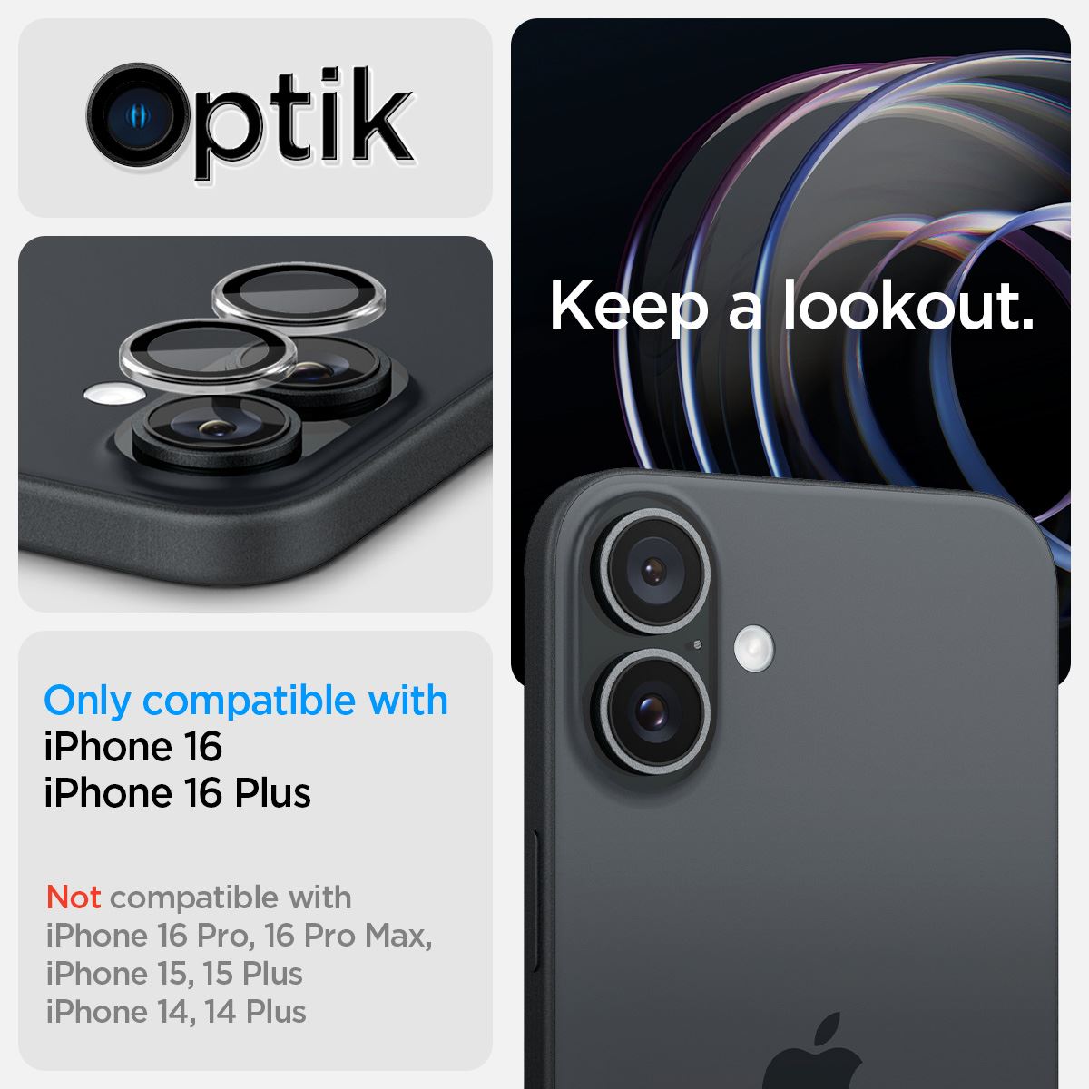 Spigen Glass tR EZ Fit Optik Pro 2 Pack, crystal clear - iPhone 16/16 Plus (6)