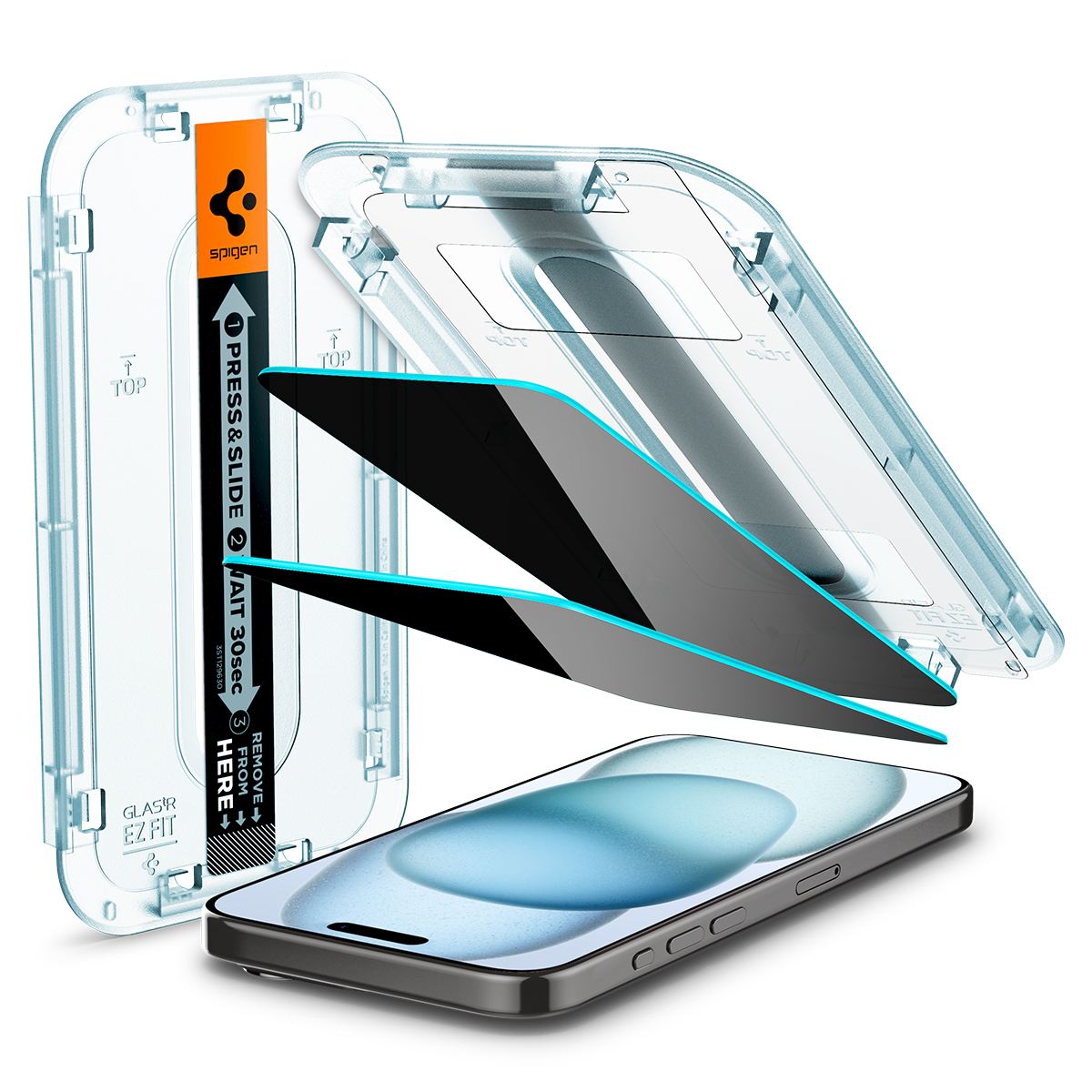 Spigen Glass tR EZ Fit HD Privacy 1 Pack - iPhone 16/15 (1)