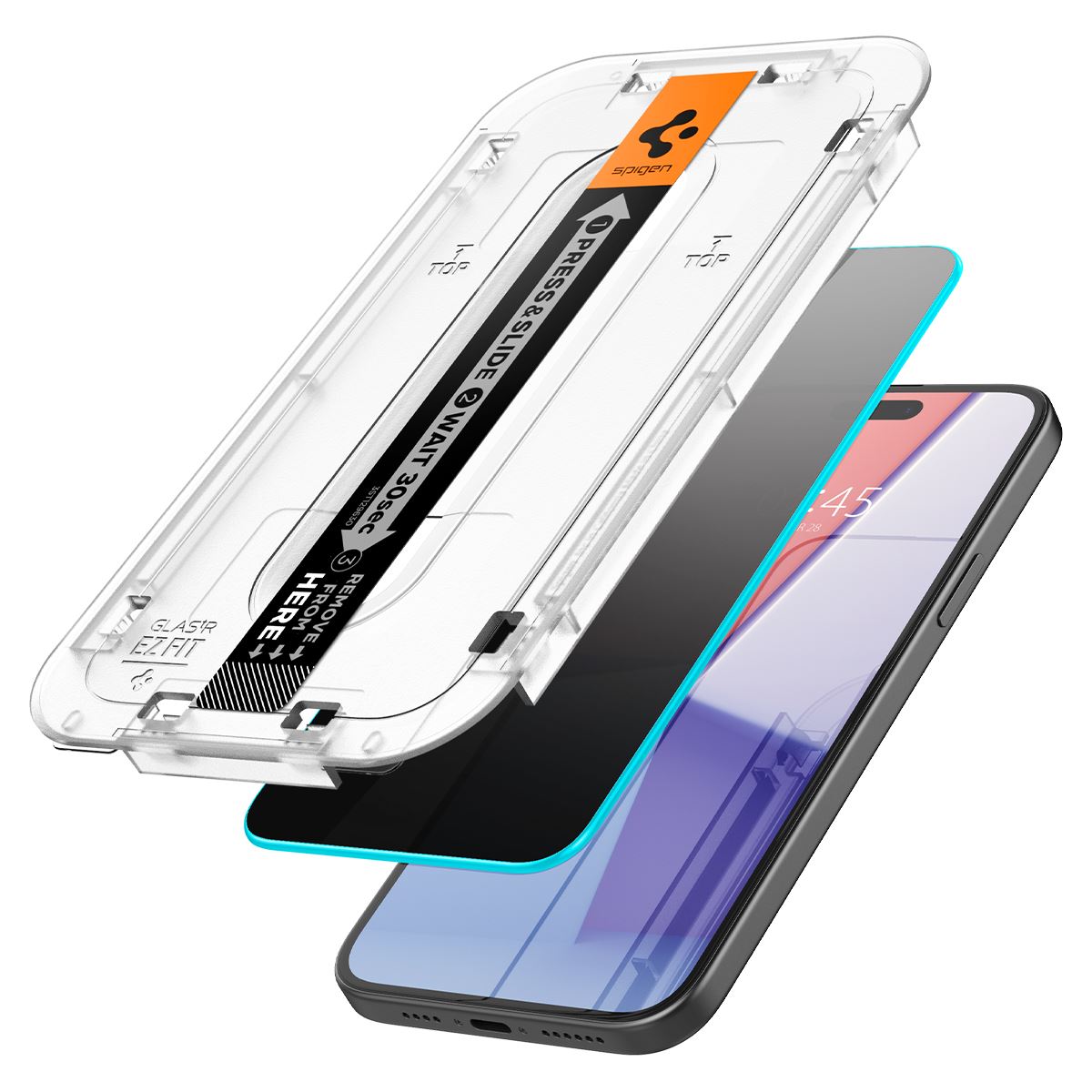 Spigen Glass tR EZ Fit HD Privacy 1 Pack - iPhone 16/15 (2)