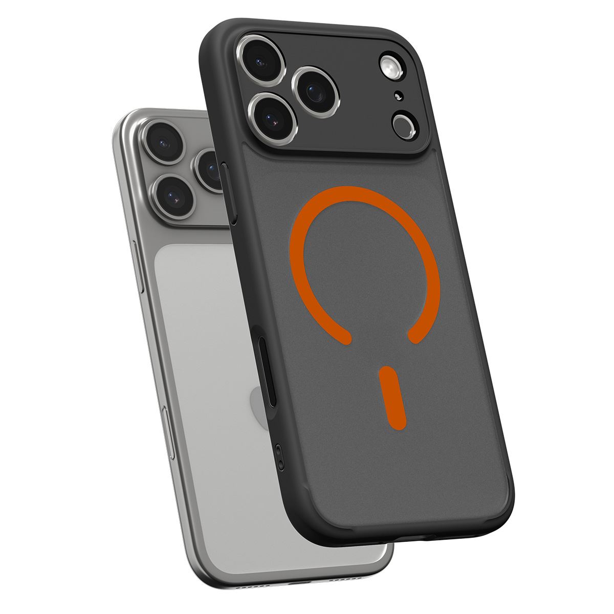 Spigen Ultra Hybrid MagSafe, frost black orange - iPhone 17 Pro Max (5)