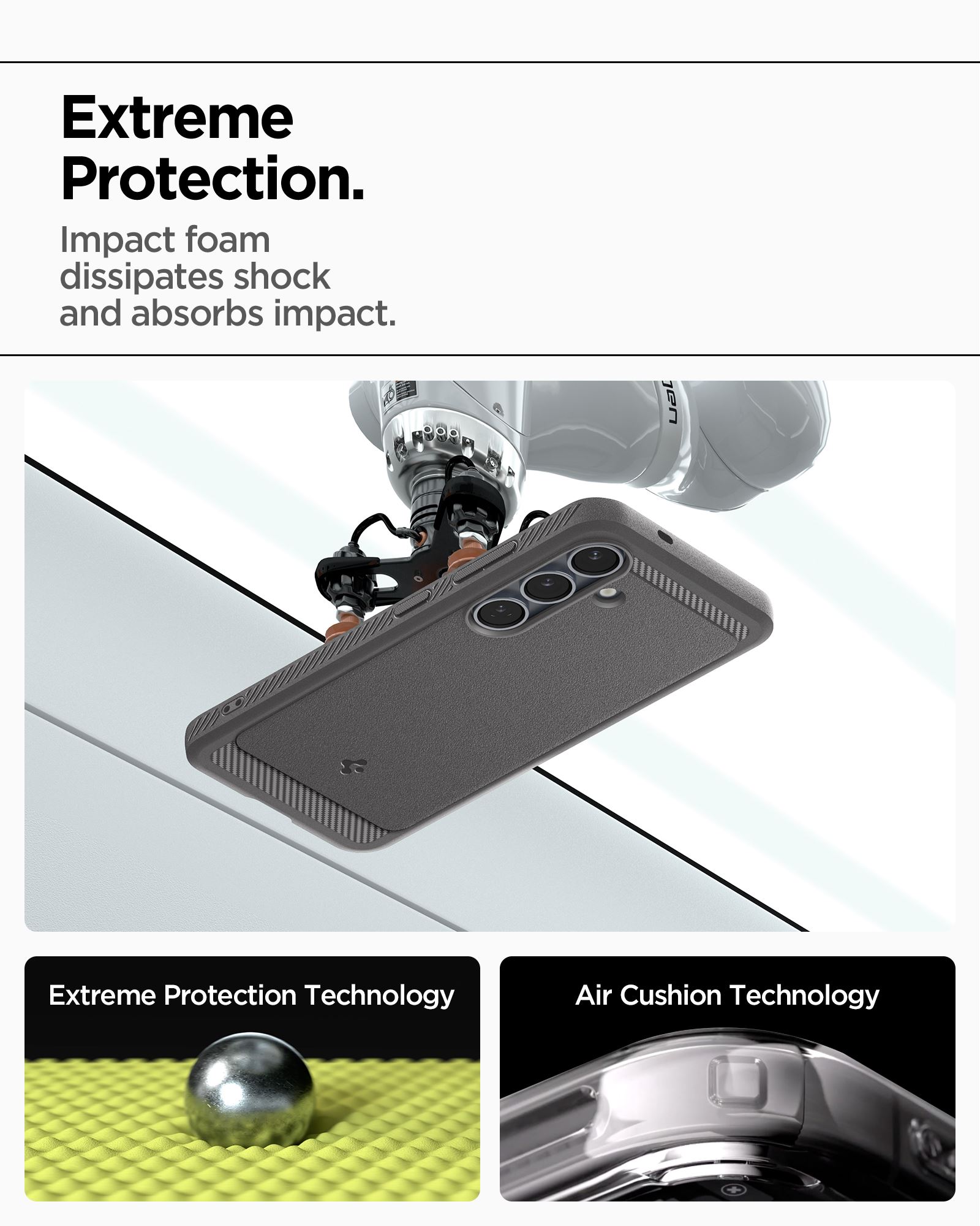 Spigen Rugged Armor MagSafe, marble gray - Samsung Galaxy S25 (15)