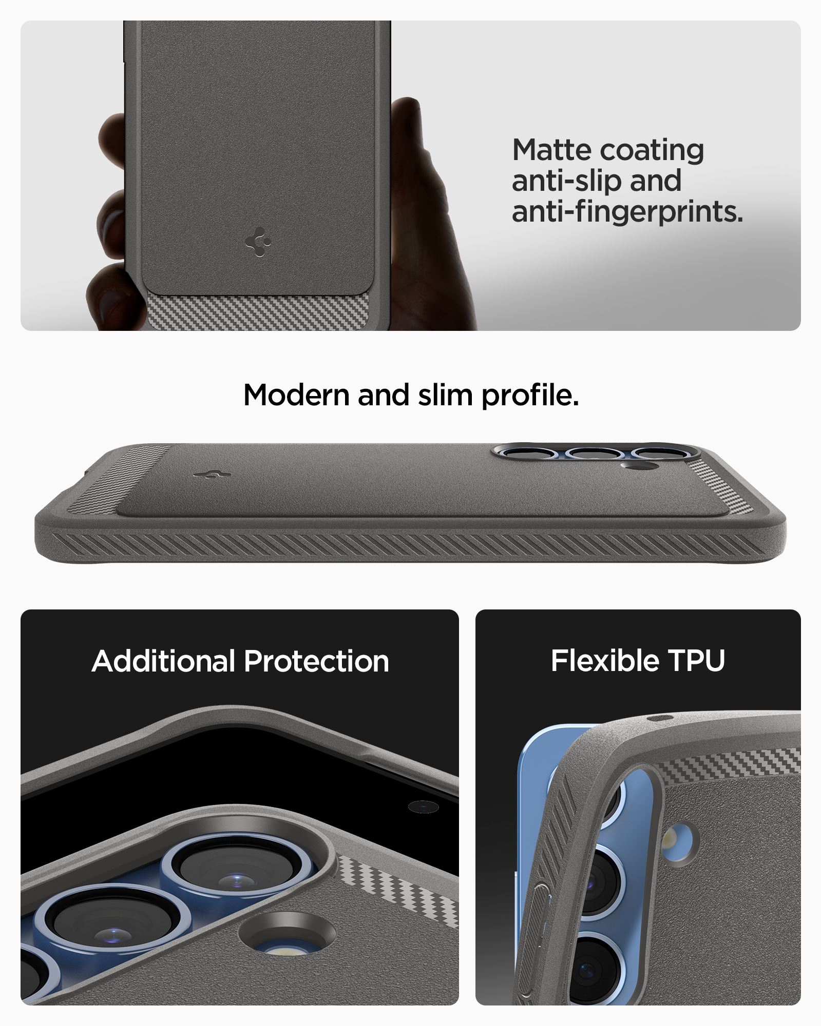 Spigen Rugged Armor MagSafe, marble gray - Samsung Galaxy S25 (17)