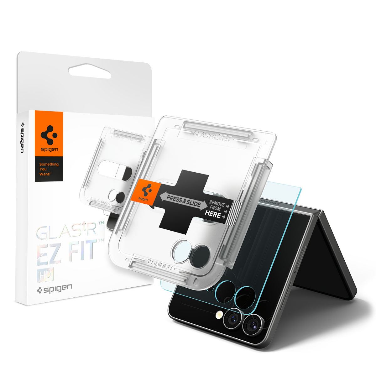 Spigen Glass tR EZ Fit HD 1 Pack - Samsung Galaxy Z Flip7 (1)