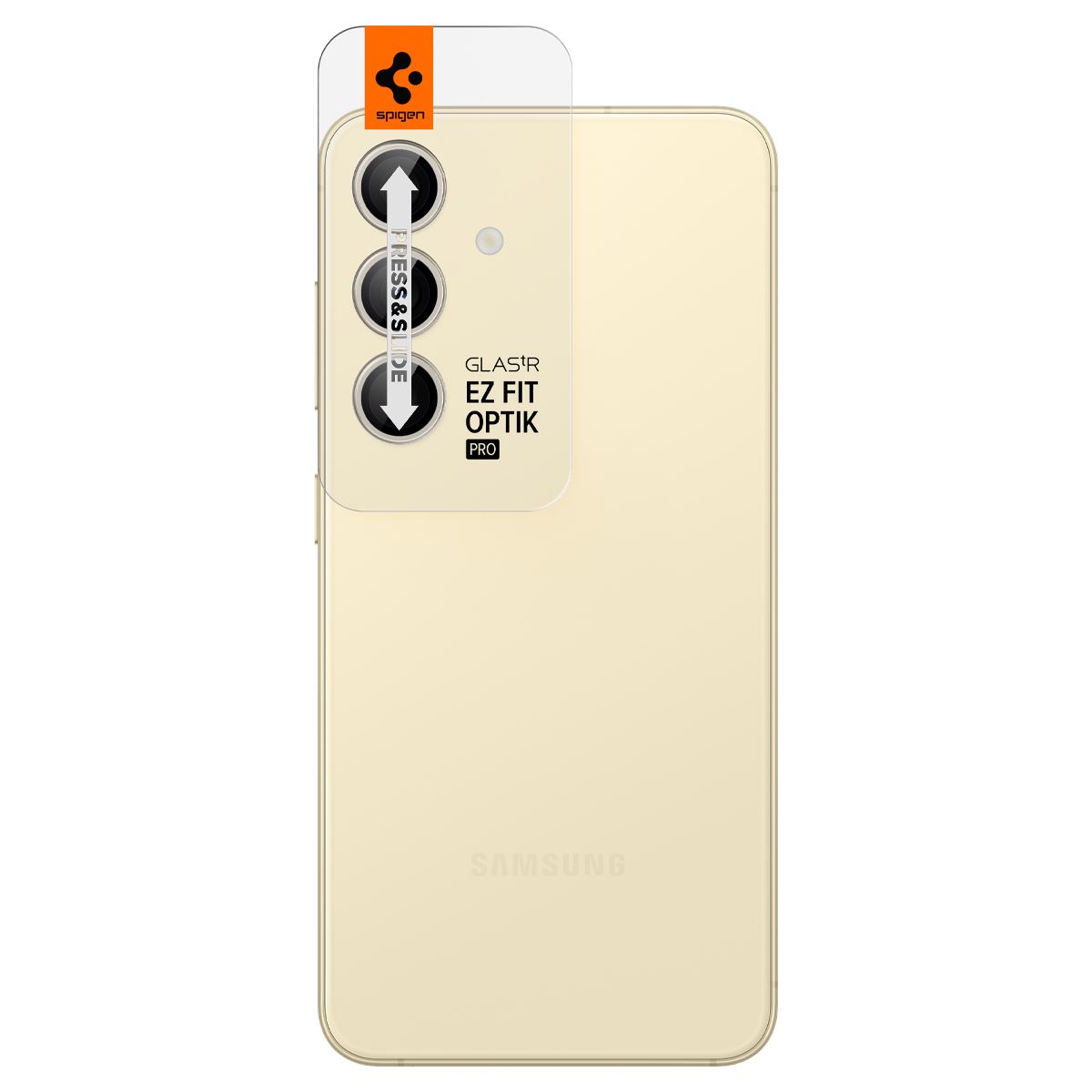 Spigen Glass tR EZ Fit Optik Pro 2 Pack, yellow - Samsung Galaxy S24+ (3)
