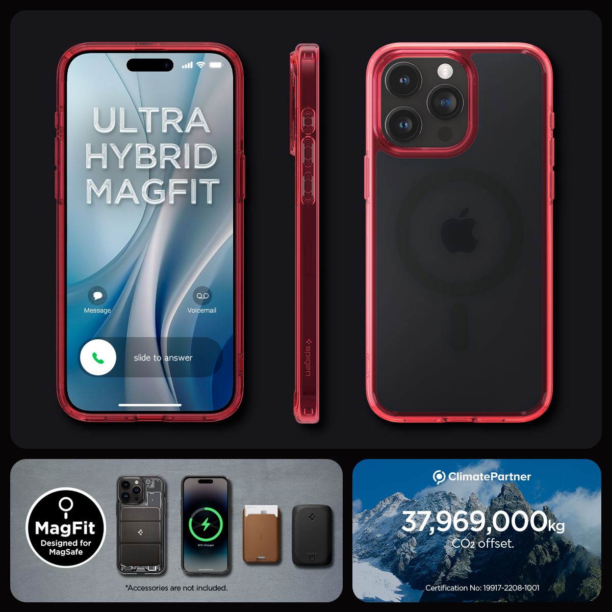 Spigen Ultra Hybrid MagSafe, frost deep red - iPhone 15 Pro Max (14)