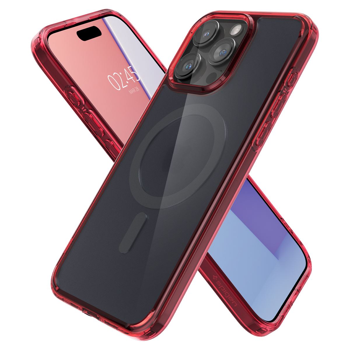 Spigen Ultra Hybrid MagSafe, frost deep red - iPhone 15 Pro Max (7)