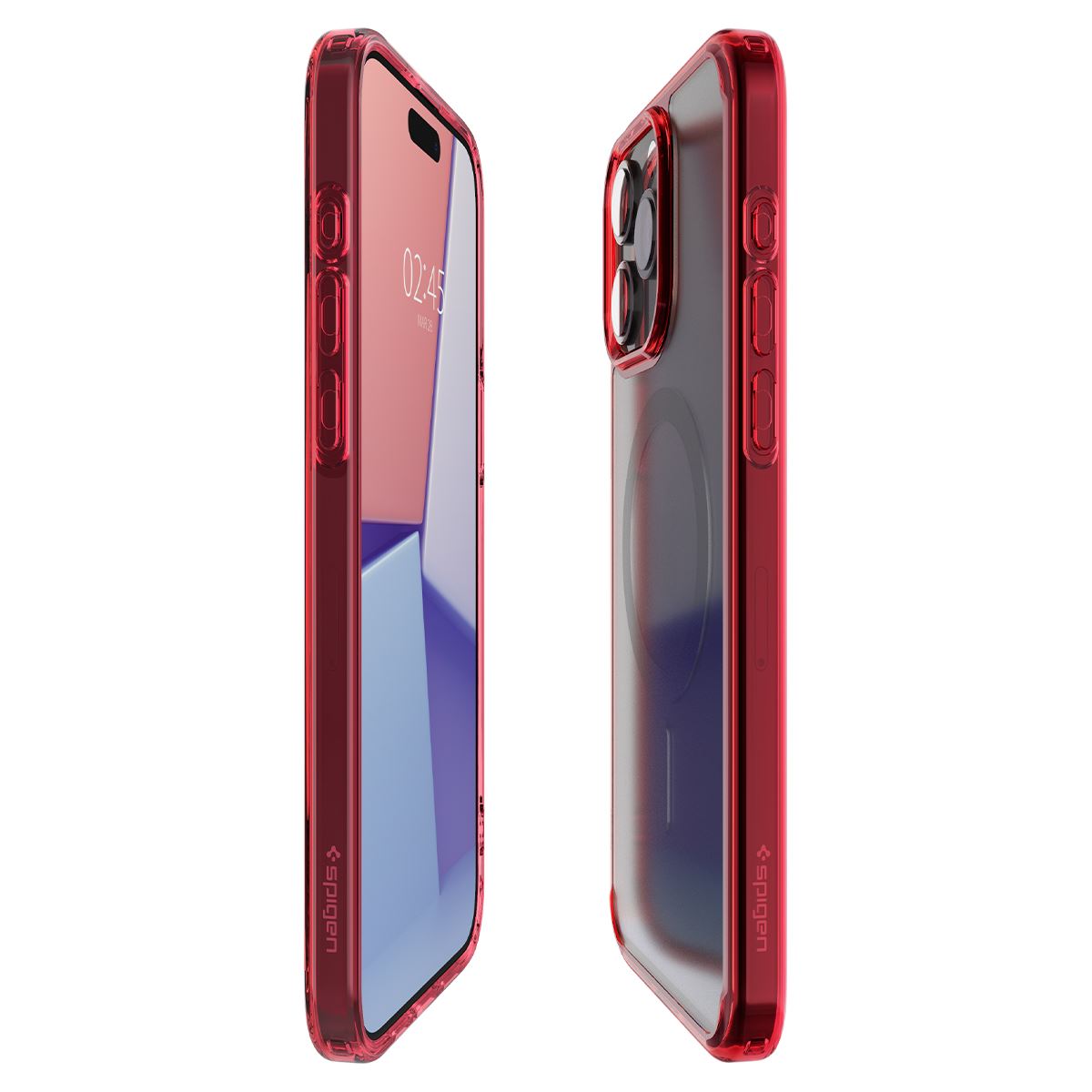 Spigen Ultra Hybrid MagSafe, frost deep red - iPhone 15 Pro Max (8)