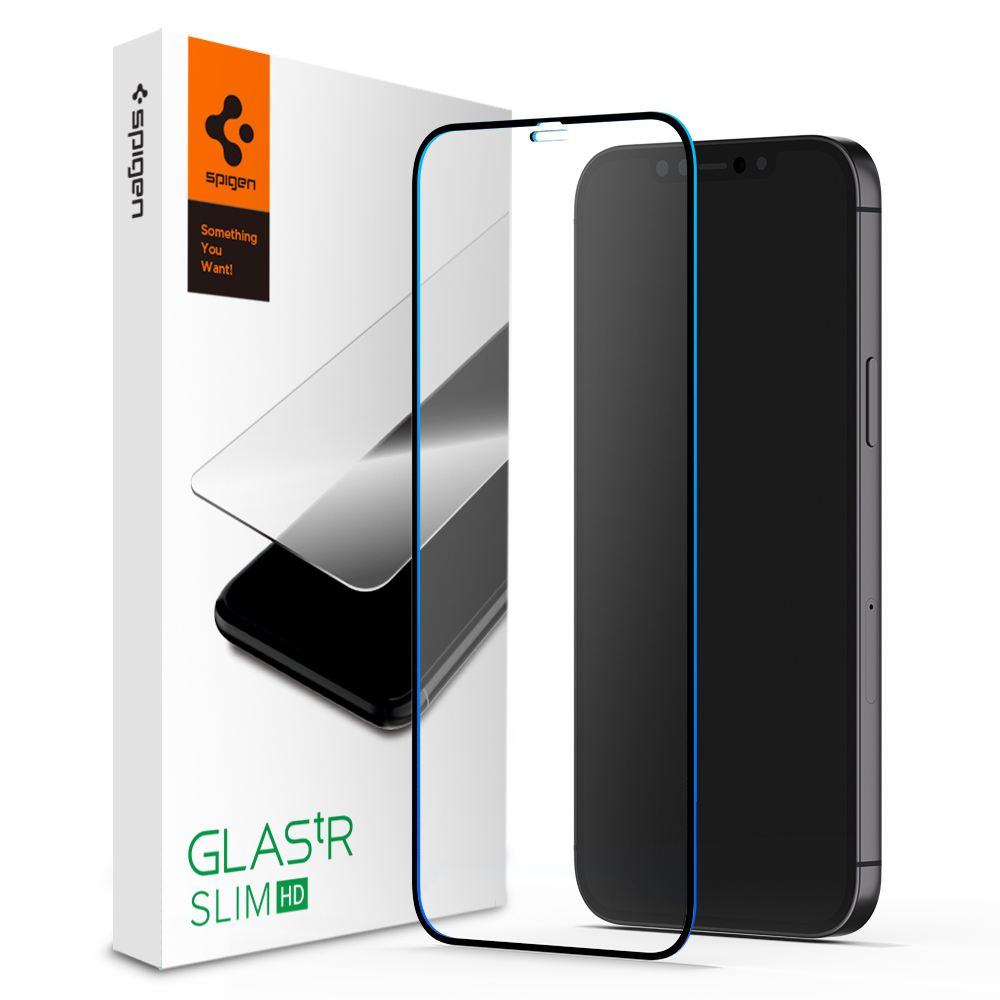 Spigen Glass FC HD 1 Pack, black - iPhone 12/iPhone 12 Pro (1)