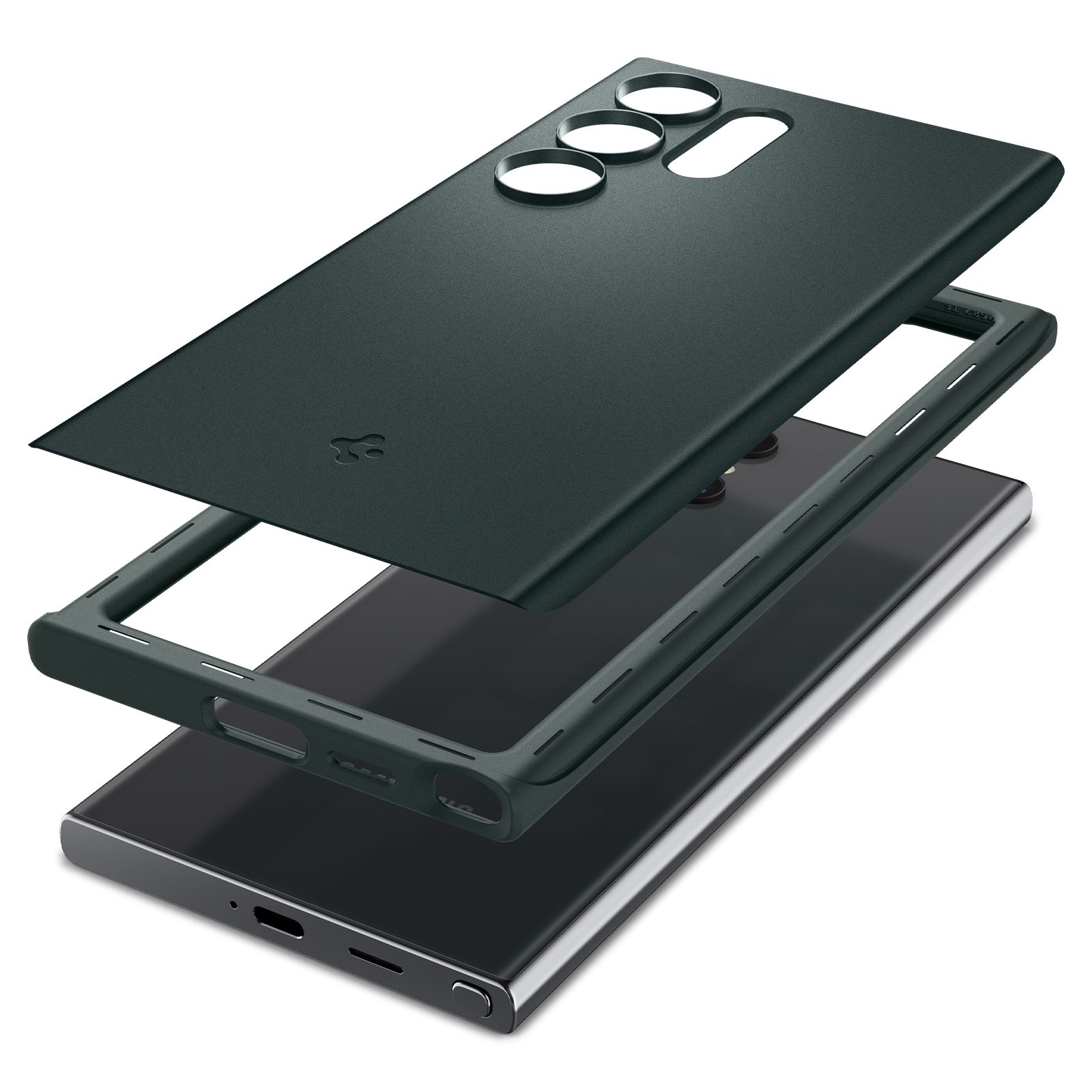 Spigen Thin Fit, abyss green - Samsung Galaxy S24 Ultra (10)