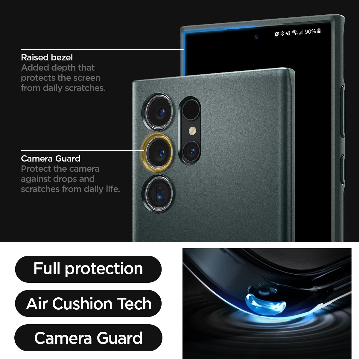 Spigen Thin Fit, abyss green - Samsung Galaxy S24 Ultra (16)