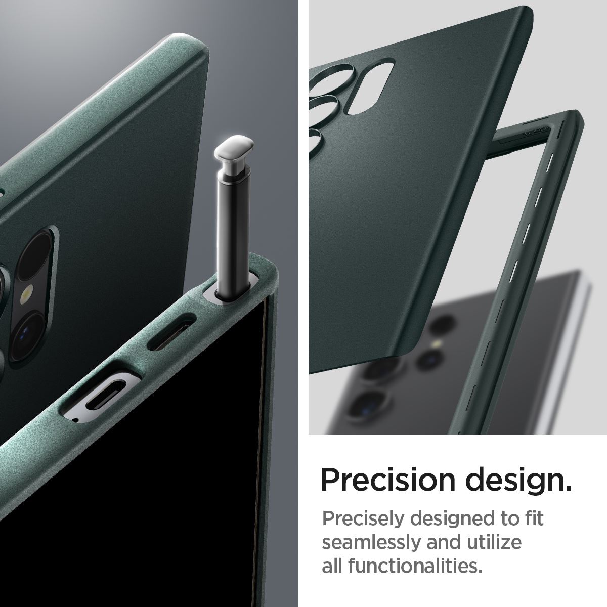 Spigen Thin Fit, abyss green - Samsung Galaxy S24 Ultra (17)