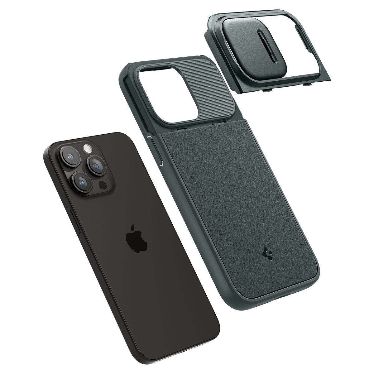 Spigen Optik Armor MagSafe, abyss green - iPhone 15 Pro (12)