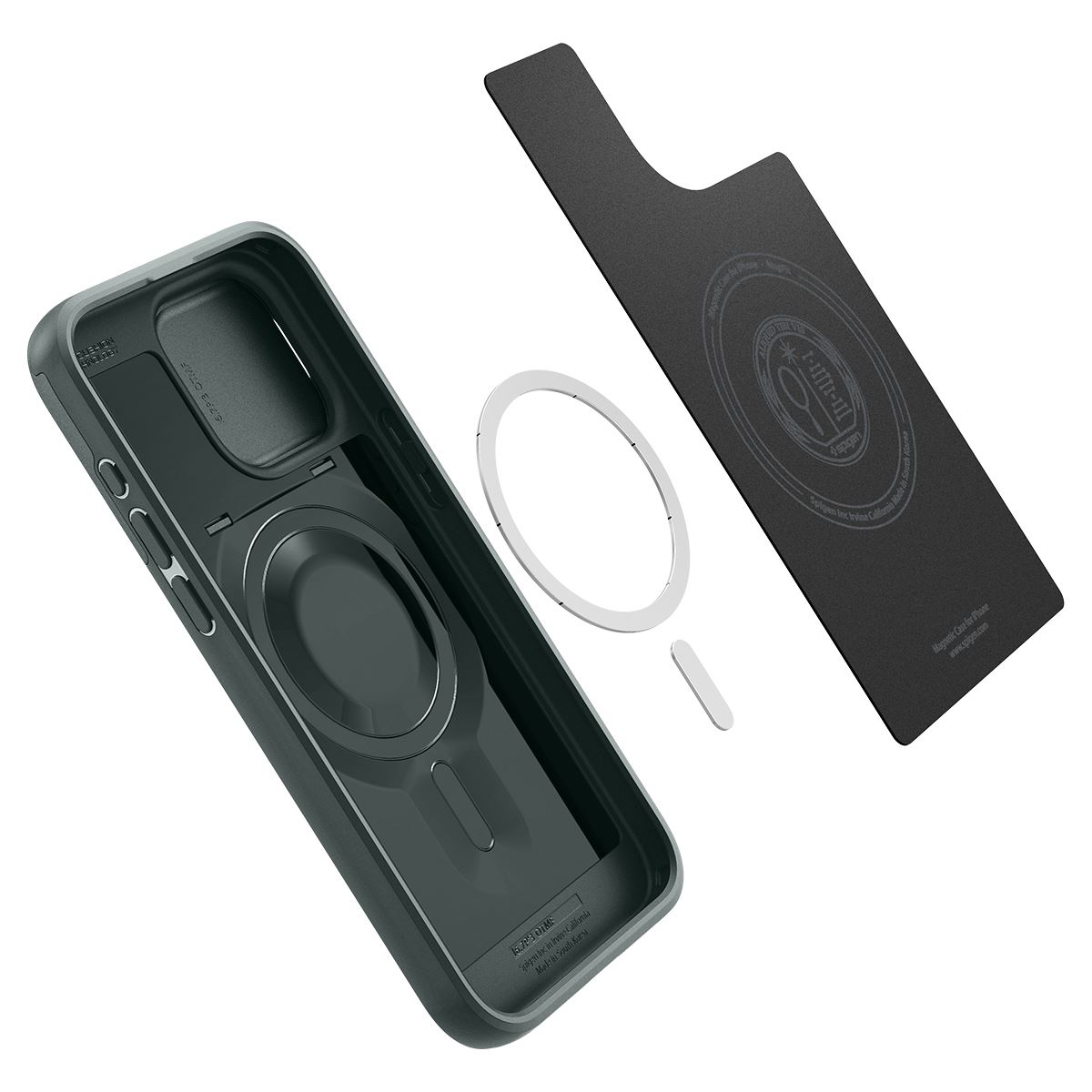 Spigen Optik Armor MagSafe, abyss green - iPhone 15 Pro (13)