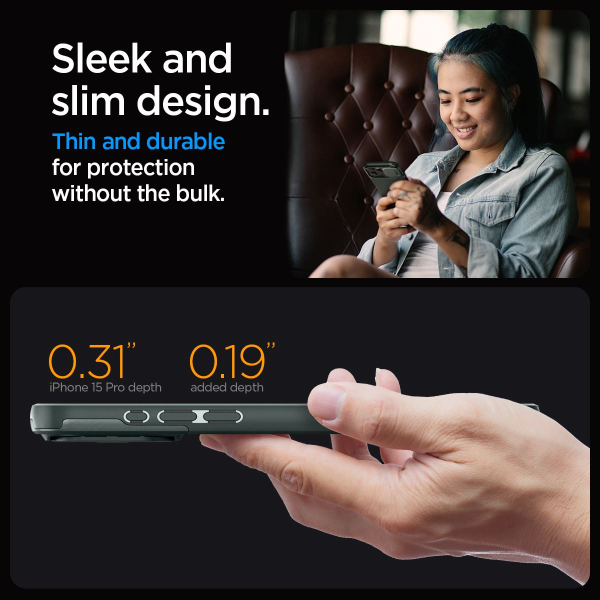 Spigen Optik Armor MagSafe, abyss green - iPhone 15 Pro (20)