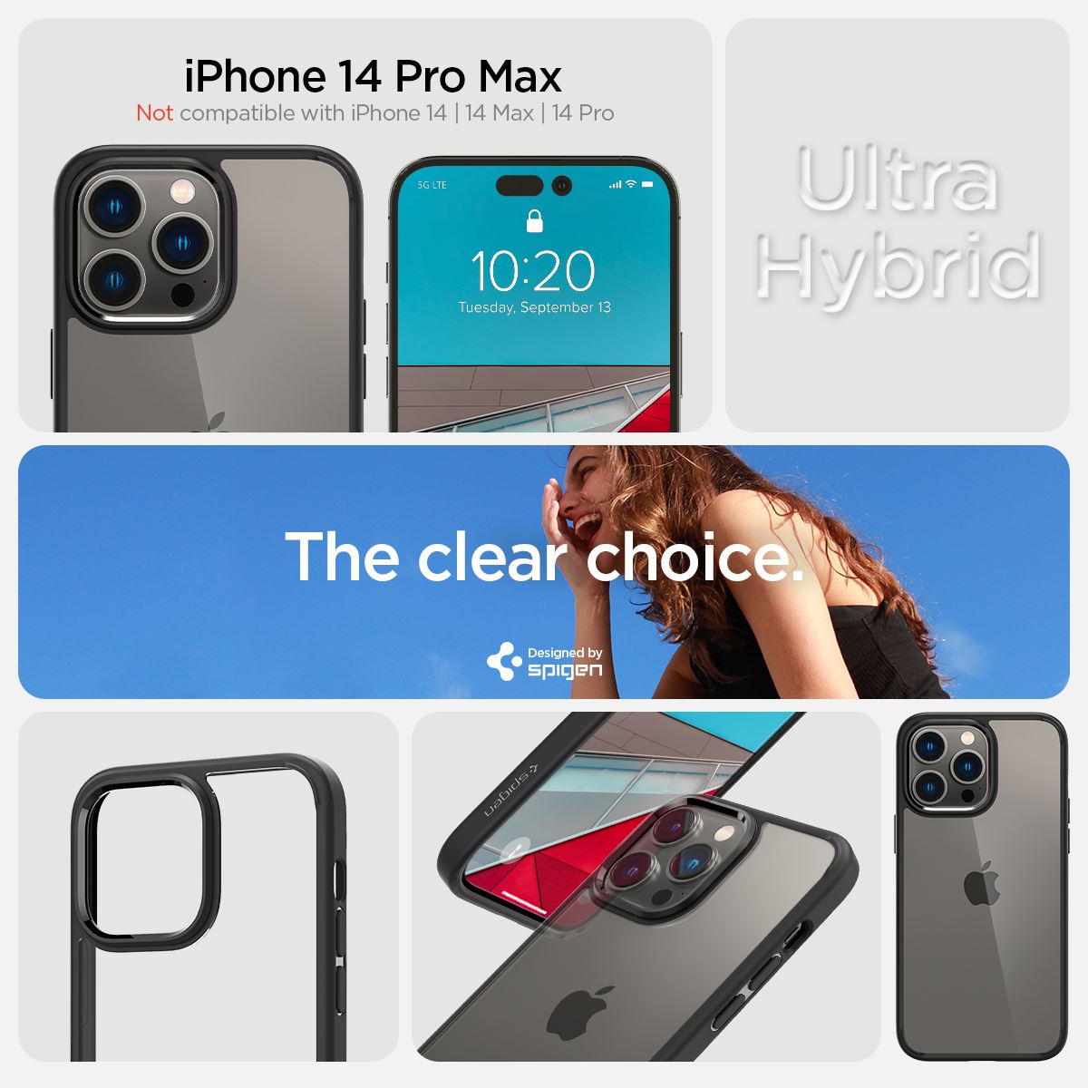 Spigen Ultra Hybrid, matte black - iPhone 14 Pro Max (8)