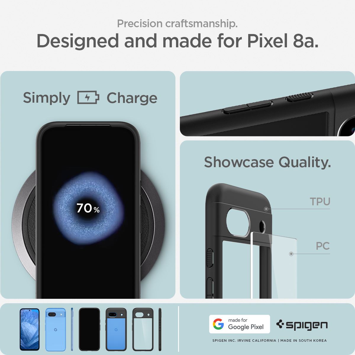 Spigen Ultra Hybrid, matte black - Google Pixel 8a (14)
