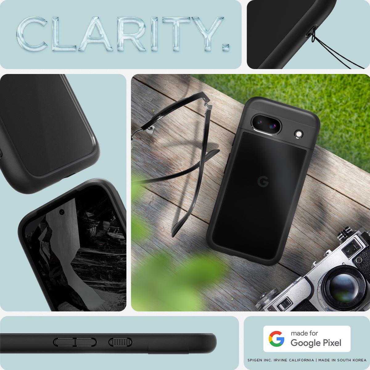 Spigen Ultra Hybrid, matte black - Google Pixel 8a (9)