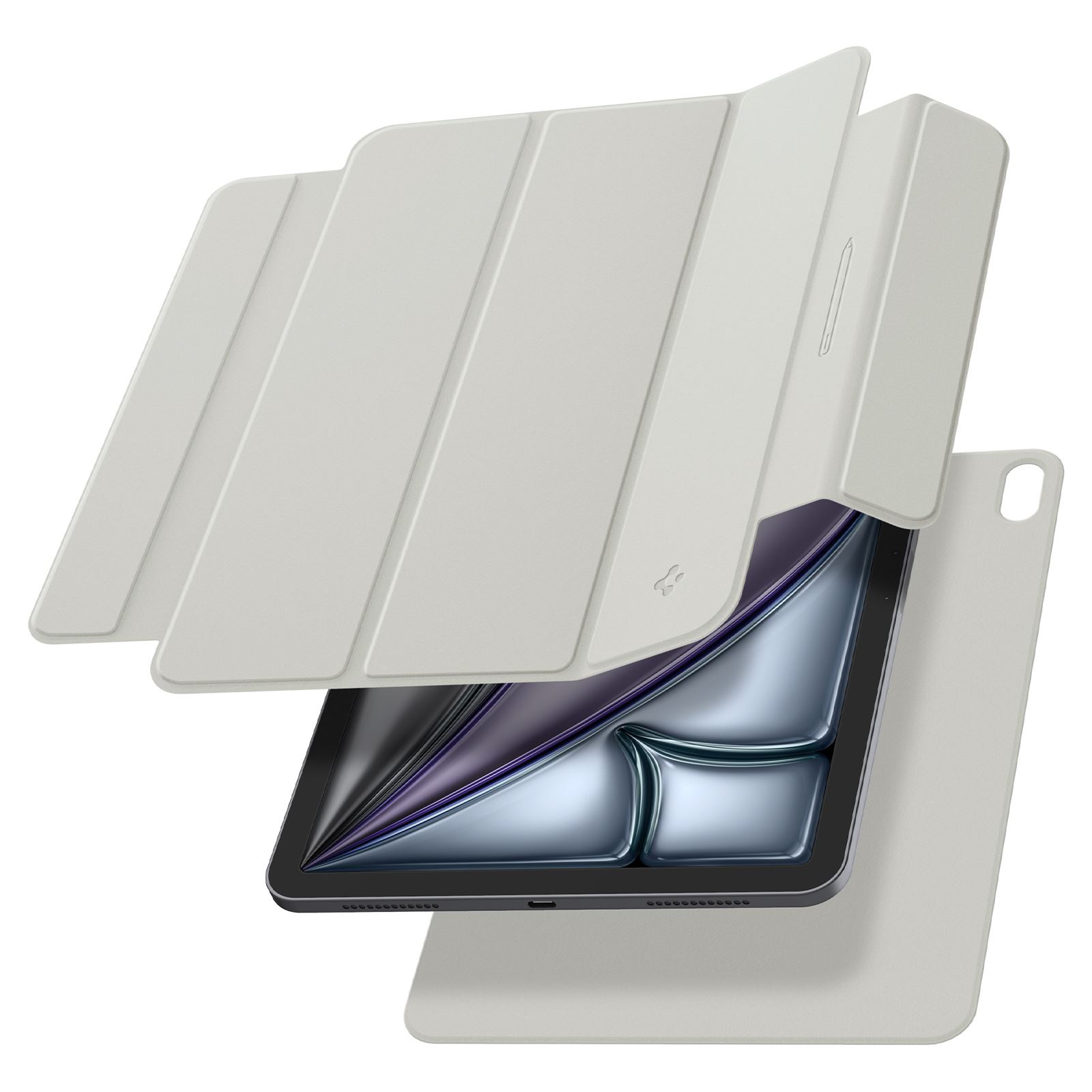 Spigen Air Skin Folio OneTap, gray - iPad Air 13" 2024 (7)
