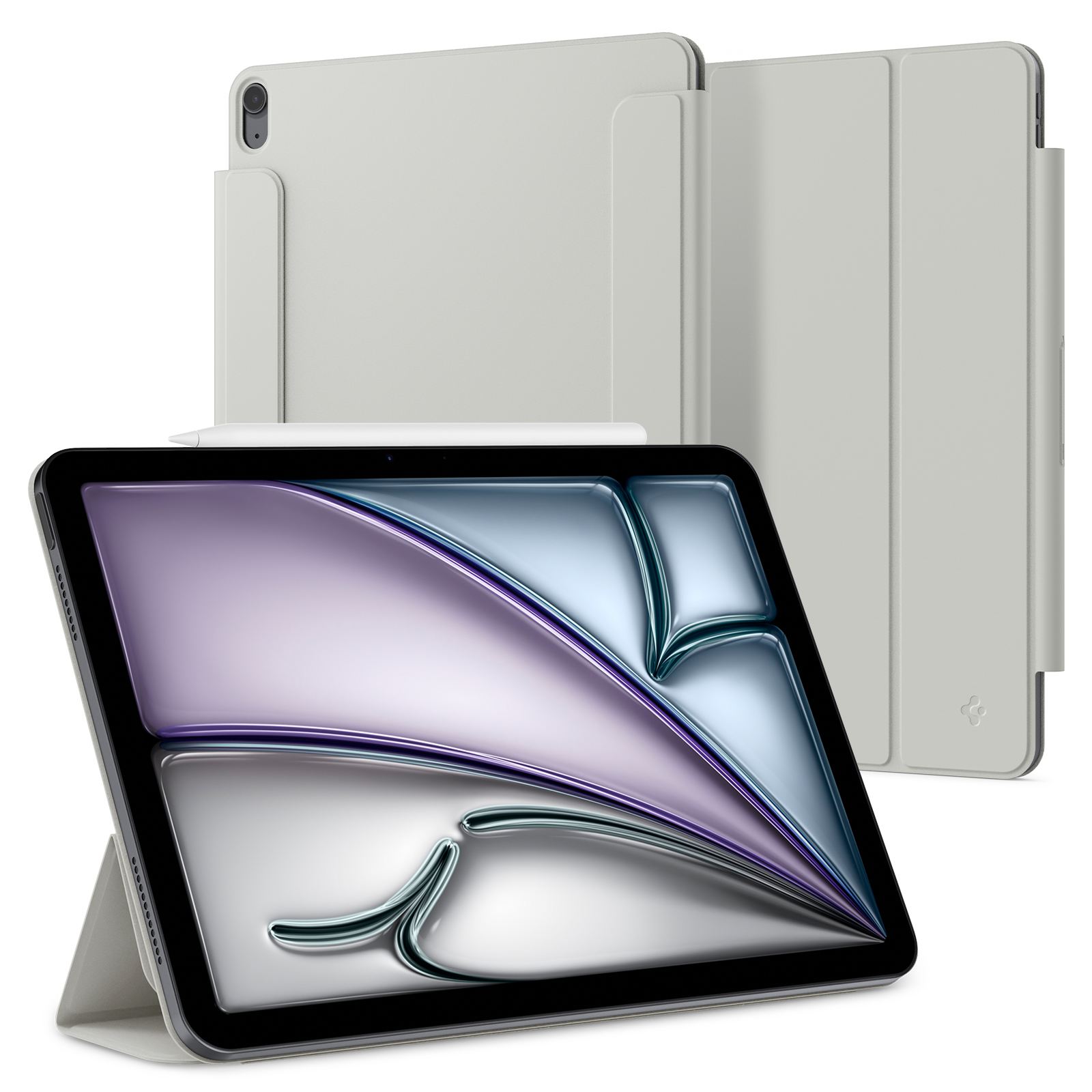 Spigen Air Skin Folio OneTap, gray - iPad Air 13 2024