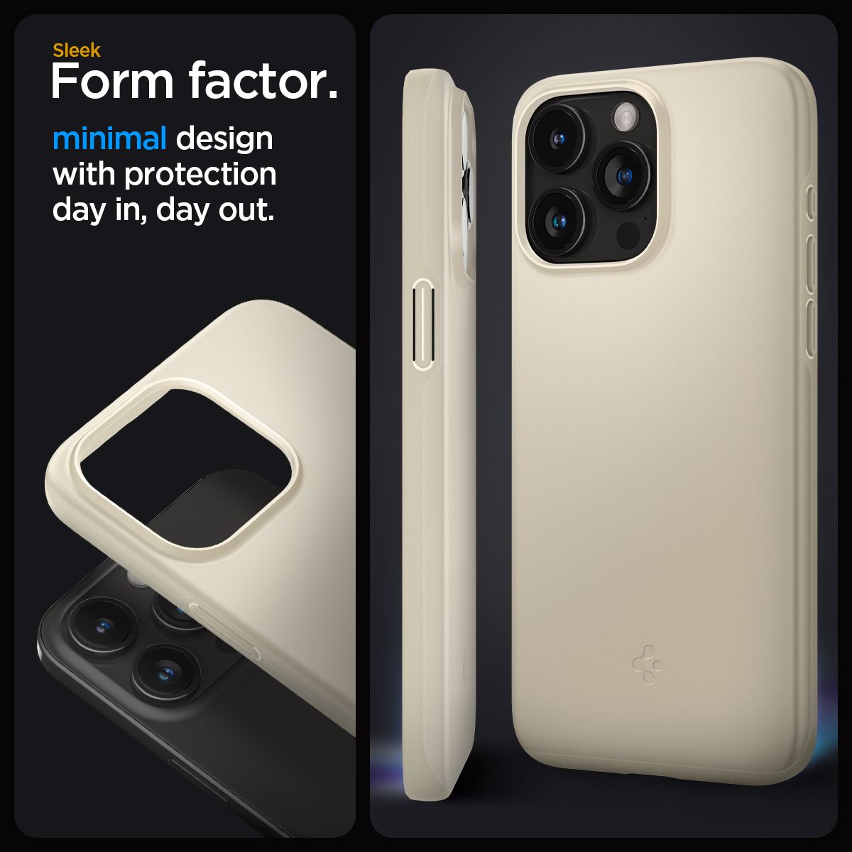 Spigen Thin Fit, mute beige - iPhone 15 Pro (13)