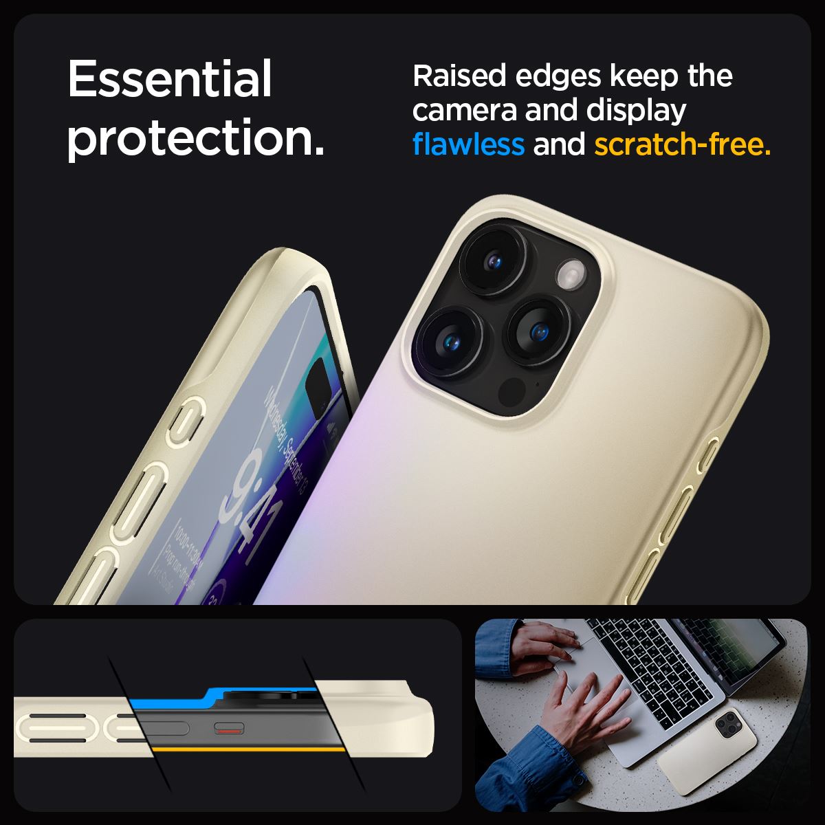 Spigen Thin Fit, mute beige - iPhone 15 Pro (15)