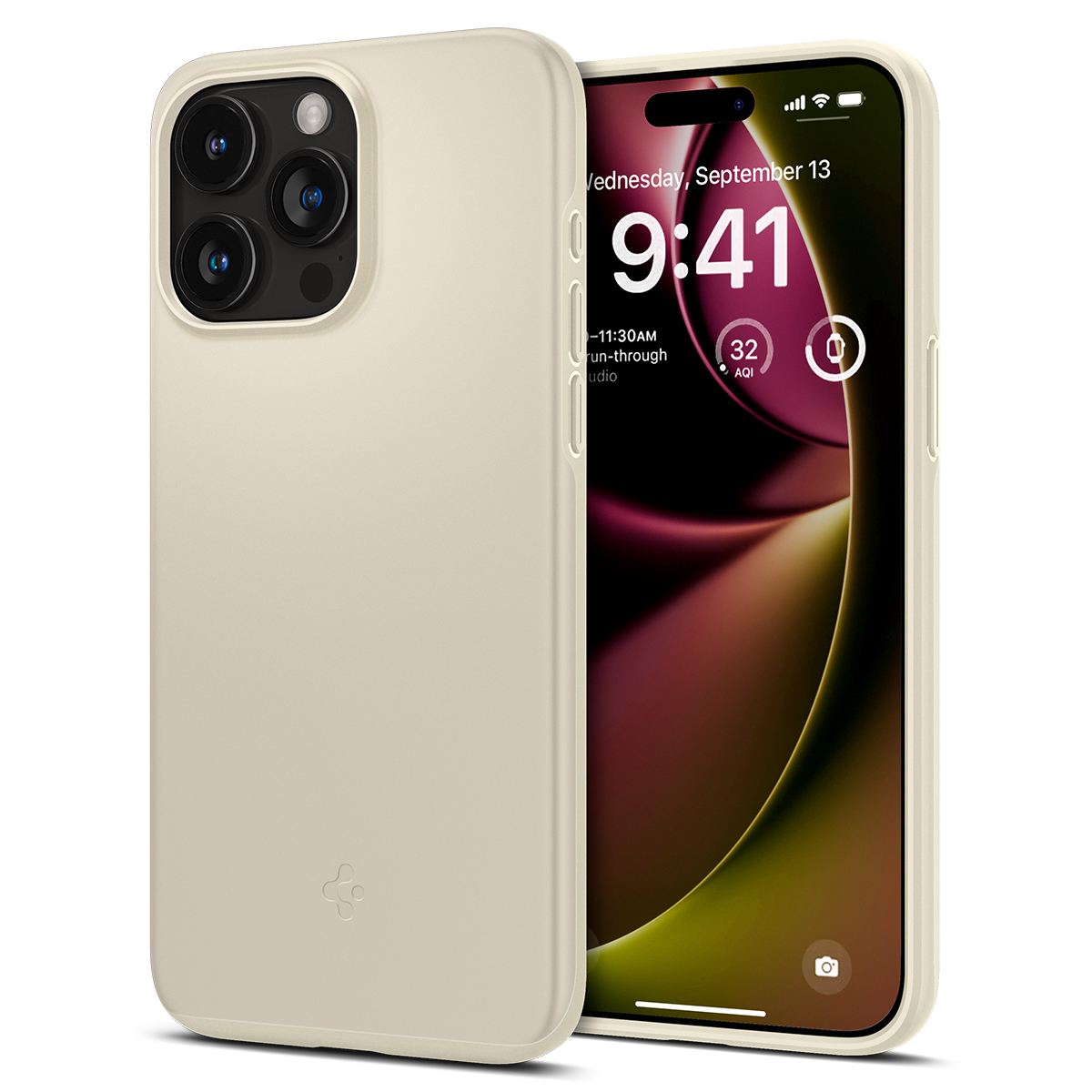 Spigen Thin Fit, mute beige - iPhone 15 Pro