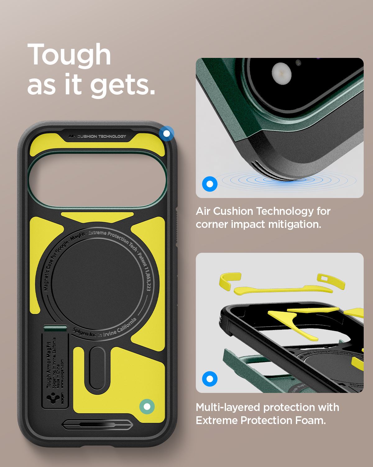 Spigen Tough Armor MagSafe, abyss green - Google Pixel 11 Pro (15)