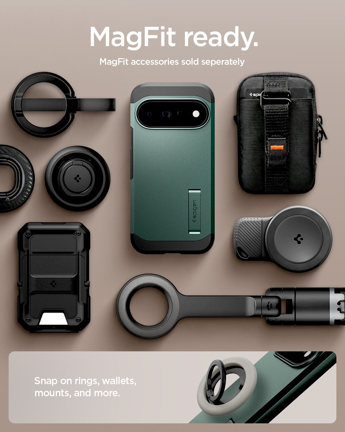 Spigen Tough Armor MagSafe, abyss green - Google Pixel 11 Pro (17)
