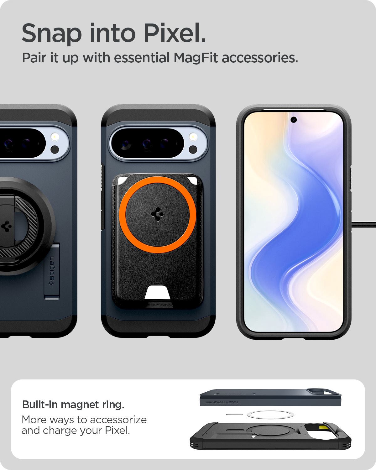 Spigen Tough Armor MagSafe, metal slate - Google Pixel 10 Pro XL (16)