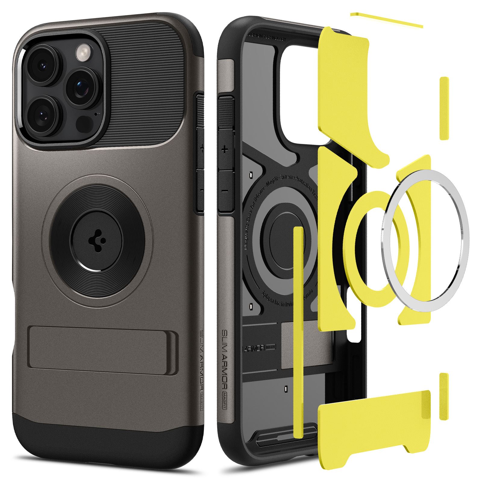 Spigen Slim Armor MagSafe, gunmetal - iPhone 16 Pro (14)
