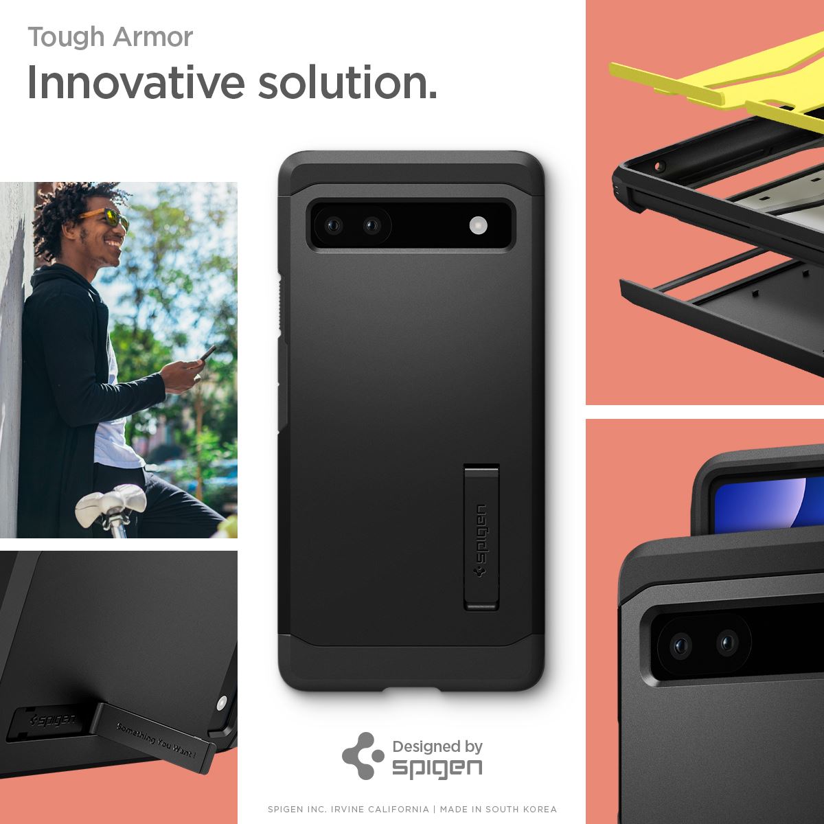 Spigen Tough Armor, black - Google Pixel 6a (9)