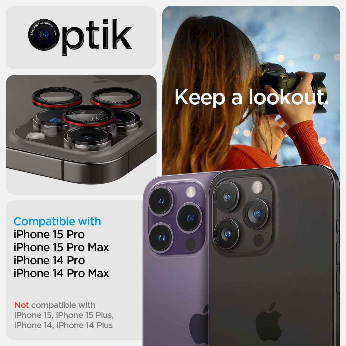 Spigen Glass tR EZ Fit Optik Pro 2 Pack, L-s - iPhone 16/15/14 Pro / 16/15/14 Pro Max (8)