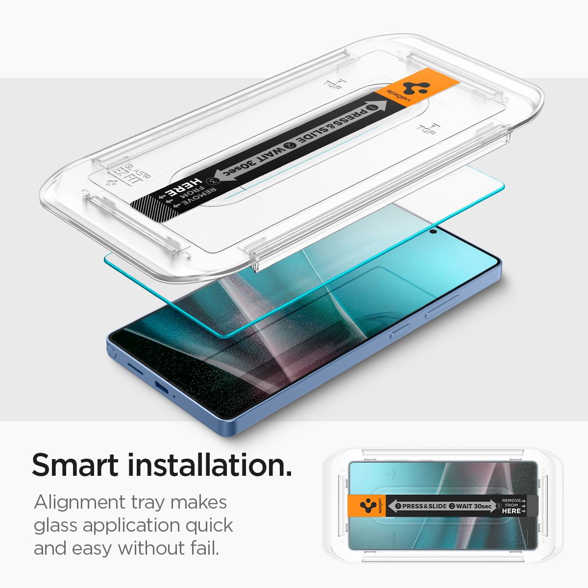Spigen Glass tR EZ Fit HD 2 Pack, transparency - Samsung Galaxy S25 Ultra (11)