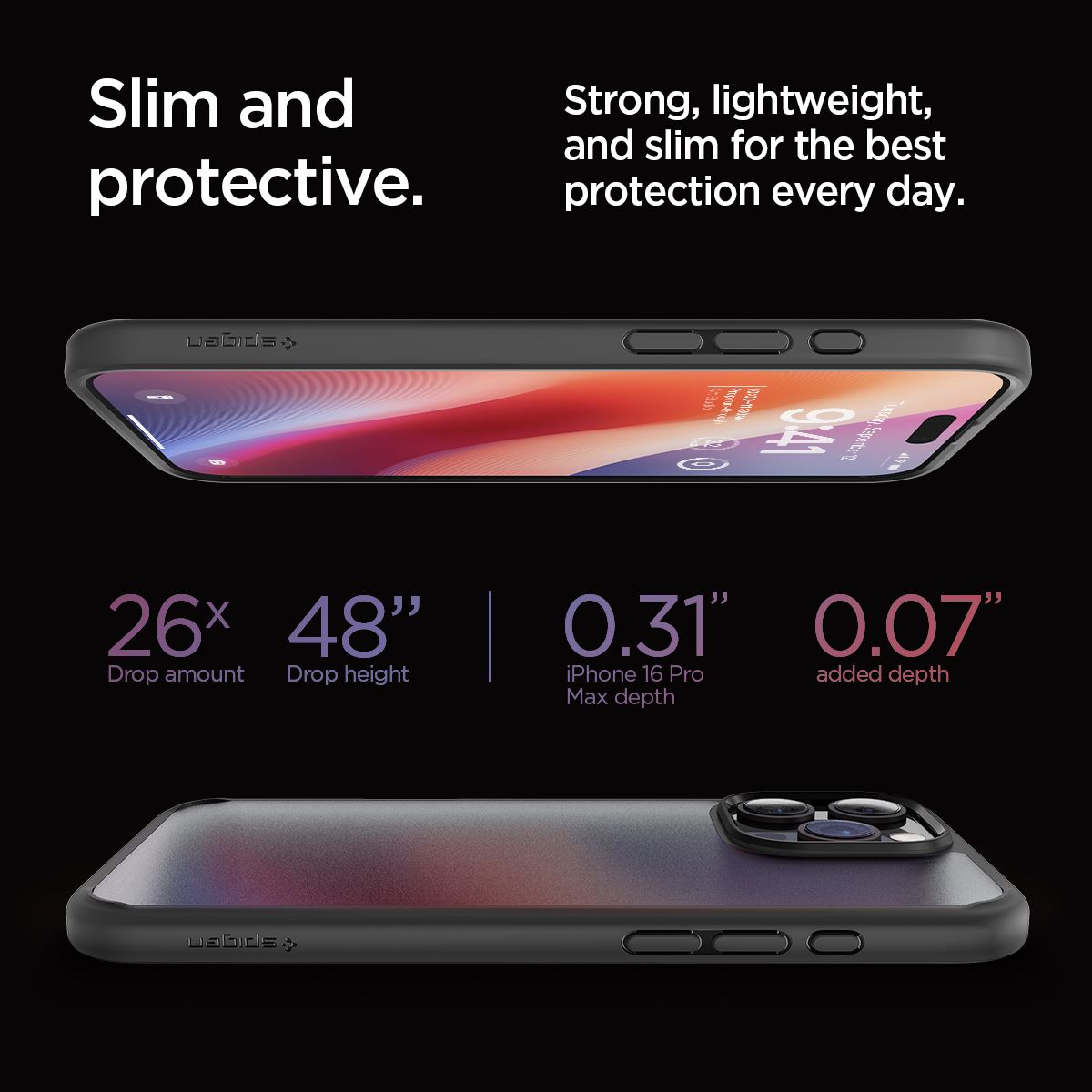Spigen Ultra Hybrid, frost black - iPhone 16 Pro Max (13)