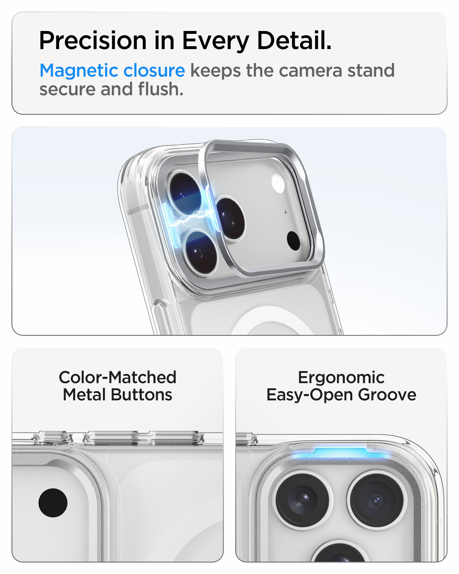 Spigen Ultra Hybrid Optik S MagSafe, clear silver - iPhone 18 Pro Max/17 Pro Max (7)
