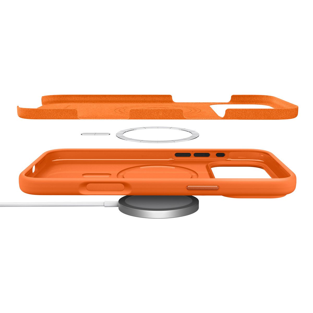 Spigen Silicone Fit MagSafe, cosmic orange - iPhone 17 Pro Max (6)